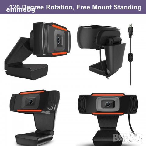 ANIMABG Промо цена Уеб камера с вграден микрофон hd ready, снимка 3 - Клавиатури и мишки - 30929418