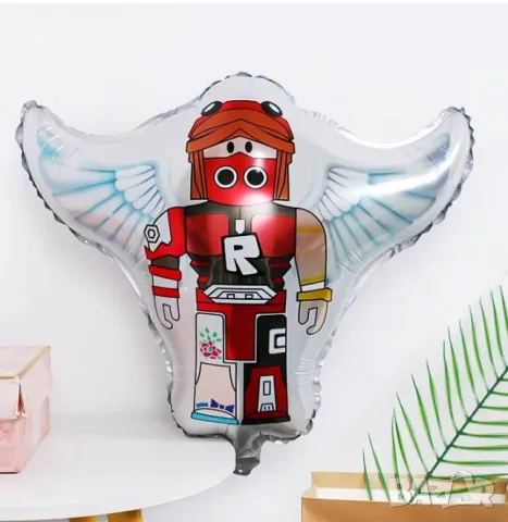 roblox Роблокс летящ двустранен фолио фолиев балон хелий въздух парти рожден ден, снимка 2 - Други - 48638337