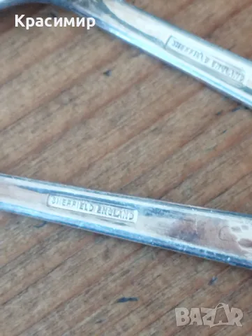 Две посребрени, английски шпатули за сервиране на сладки и солени изкушения. 10 лв. за брой, снимка 3 - Антикварни и старинни предмети - 48072546