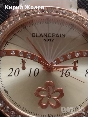 BLANCPAIN ПЕРФЕКТЕН МНОГО КРАСИВ СТИЛЕН ДИЗАЙН ДАМСКИ ЧАСОВНИК С КОЖЕНА КАИШКА 33382, снимка 4 - Дамски - 38712587