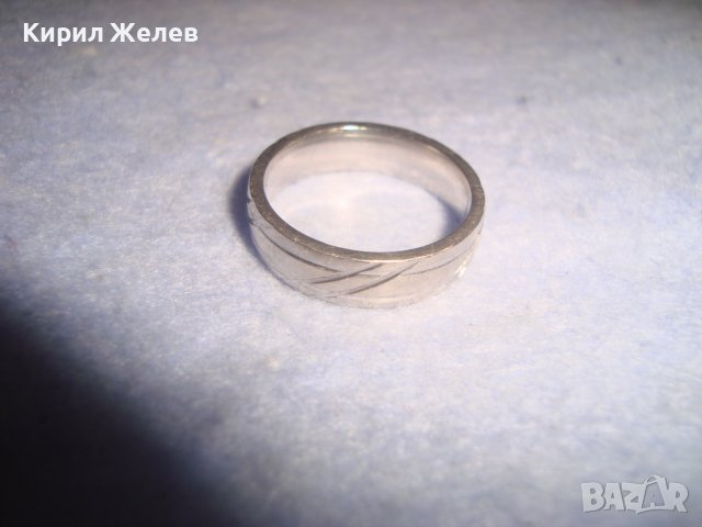 ПРЕКРАСЕН СРЕБЪРЕН ФЕШЪН АРТ ПРЪСТЕН СРЕБРО 925 с БЯЛА ПОЗЛАТА РЪЧНО ОРНАМЕНТИРАН Тип ХАЛКА 27163, снимка 8 - Пръстени - 36829429