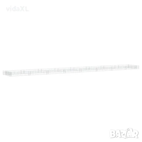 vidaXL Габион повдигната леха, поцинкована стомана, 800x100x20 см
