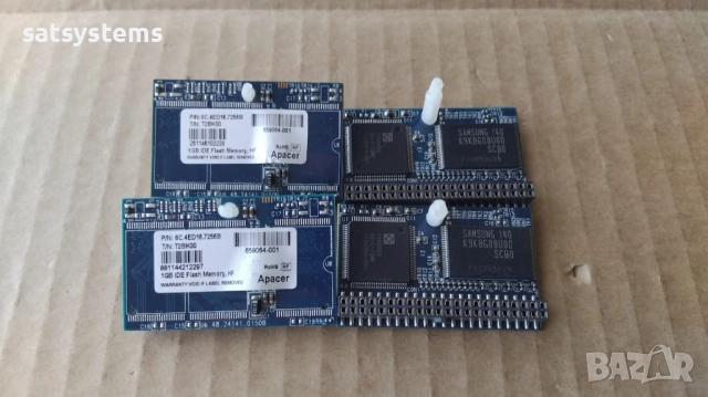 4бр.Apacer 1GB 44-Pin IDE Flash Memory Half Slim, снимка 6 - Други - 32959634