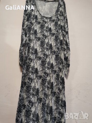 ДЪЛГА НМ РОКЛЯ В ЧЕРНО И БЯЛО XL , снимка 2 - Рокли - 38968488