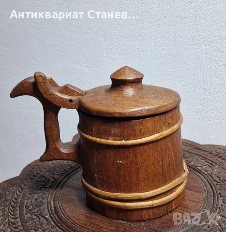 Скандинавска дървена халба, снимка 6 - Декорация за дома - 53981260