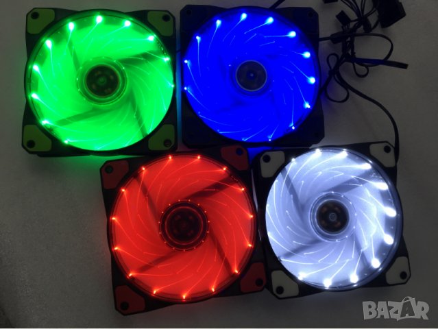 НОВИ! 4 цвята 120mm RGB вентилатор компютър PC Fan охлаждане охладител, снимка 10 - Други - 34540839