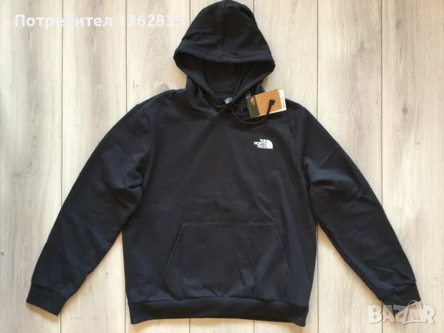НОВ оригинален черен памучен суичър блуза THE NORTH FACE размер L от САЩ , снимка 3 - Суичъри - 53532555
