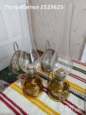 Чифт газени лампи, снимка 4 - Антикварни и старинни предмети - 56449106
