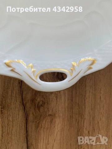 New VILLEROY & BOCH HEINRICH Porcelain Germany Louisenburg Gold . Голяма чиния за сервиране., снимка 4 - Антикварни и старинни предмети - 51374767