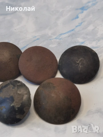 Стари бронзови военни копчета от РТОВ 10 броя, снимка 4 - Антикварни и старинни предмети - 53891025