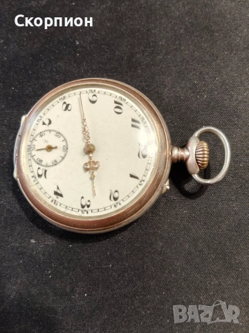 Швейцарски СРЕБЪРЕН джобен часовник 1901г. с позлата - 6 РУБИНА - ПРОМОЦИЯ, снимка 14 - Джобни - 48366603