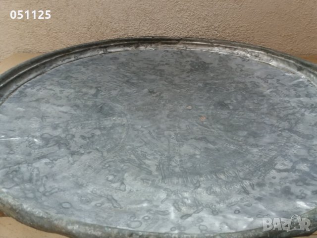 уникална османска кована орнаментирана синия, тепсия поднос , снимка 7 - Антикварни и старинни предмети - 35299162