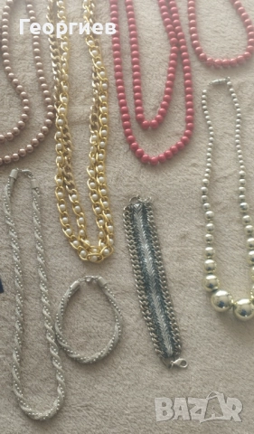 Колиета перли боядисани обици клипс,брошки., снимка 4 - Гривни - 51834024