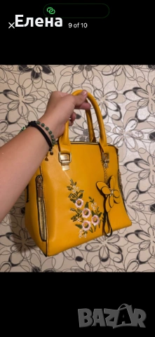 Жълта бутикова чанта, снимка 3 - Чанти - 54204180