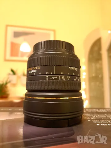 Обектив Sigma 8mm f/3.5 EX DG Fisheye за Canon, снимка 2 - Обективи и филтри - 50182074