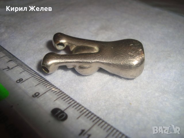 СТАРО ПОСРЕБРЕНО ЗАЙЧЕ ФИГУРАЛНА АРТ ВИСУЛКА ФИГУРКА 31140, снимка 3 - Колекции - 37984279