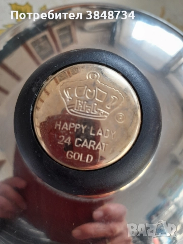 Тенджера с позлатена част на капака, снимка 3 - Други - 52541729