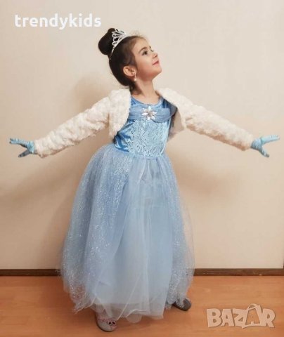 Приказна рокля на Пепеляшка и Ледената кралица, снимка 7 - Детски рокли и поли - 30288977