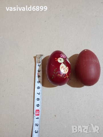 Две дървени великденски яйца , снимка 2 - Декорация за дома - 44356784