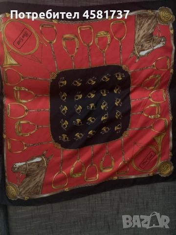 Копринен шал с десен коне, снимка 10 - Шалове - 51880148