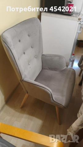 Бежов фотьойл амика, снимка 2 - Дивани и мека мебел - 53350972