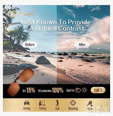 Goiteia - Поляризирани слънчеви очила с клипс върху диоптрични очила за мъже и жени, снимка 6 - Други - 53099133