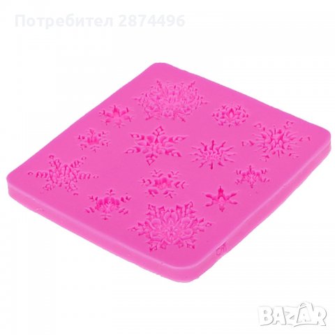 3807 Силиконов молд на снежинки, снимка 3 - Форми - 38997883