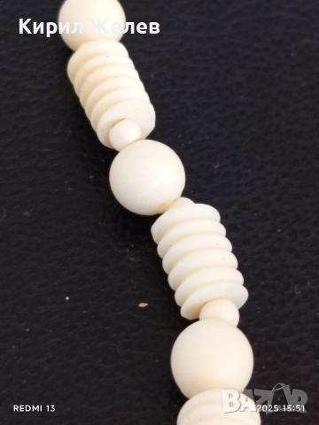 Винтидж колие гердан от кости ВИЕТНАМ много красиво стилно 51354, снимка 3 - Колиета, медальони, синджири - 51822603