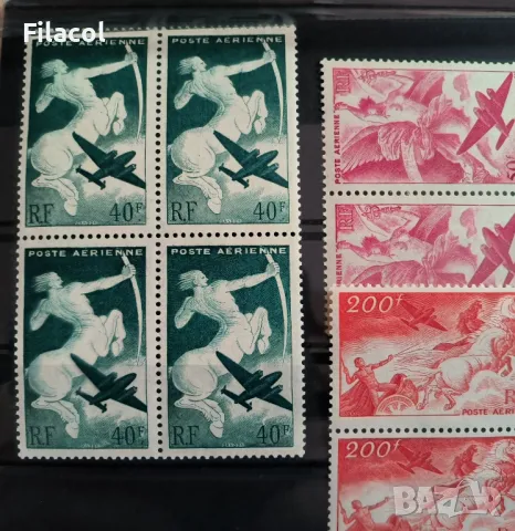 Франция 1946  Въздушна поща карета MNH, снимка 2 - Филателия - 50184424