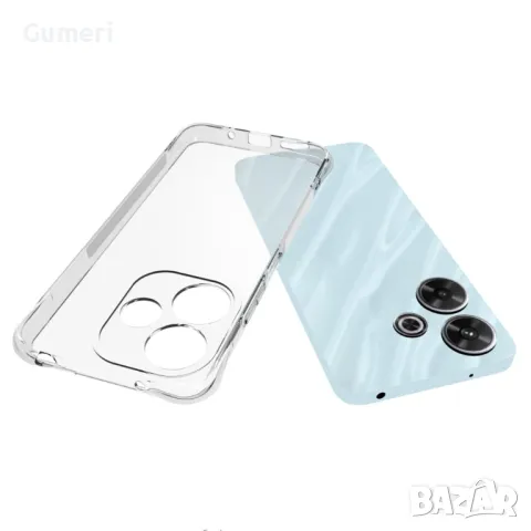 Xiaomi Redmi 13 Силиконов Прозрачен Гръб Със Защита За Камерата, снимка 4 - Калъфи, кейсове - 47642840