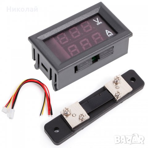 Амперметър Волтметър DC 0 ~ 100V 50A + външен шунт