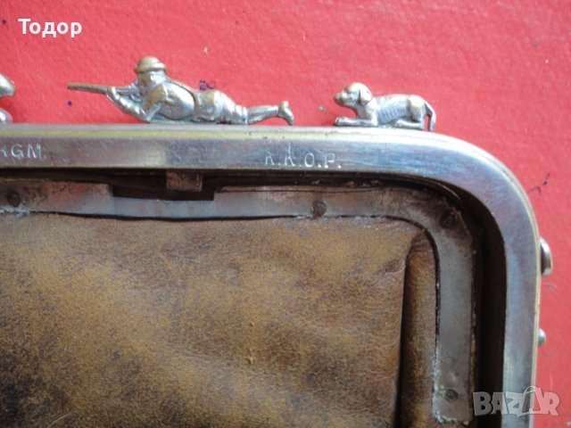 Уникално кожено ловно портмоне кесия чантичка DRGM, снимка 5 - Колекции - 40629362
