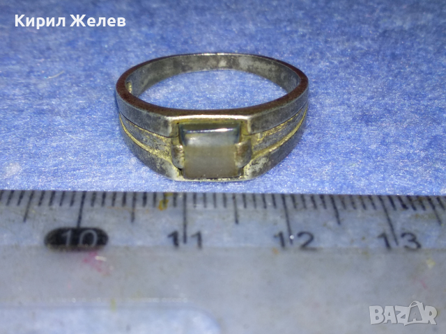 СТАРИНЕН СКЪПОЦЕНЕН СРЕБЪРЕН ПРЪСТЕН ВИСОКА ПРОБА СРЕБРО РЪЧНА РАБОТА с ШЛИФОВАН РЯДЪК ЯСПИС 43859, снимка 14 - Антикварни и старинни предмети - 44661386