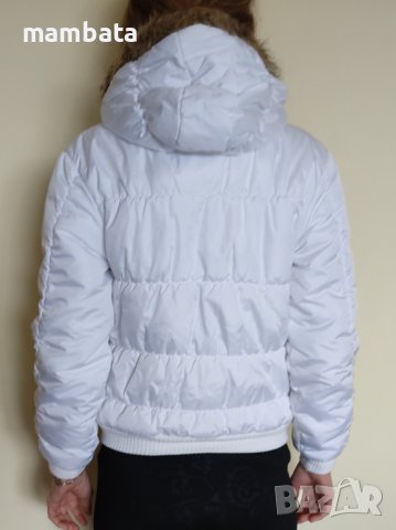 Бяло зимно яке , снимка 3 - Якета - 38390254