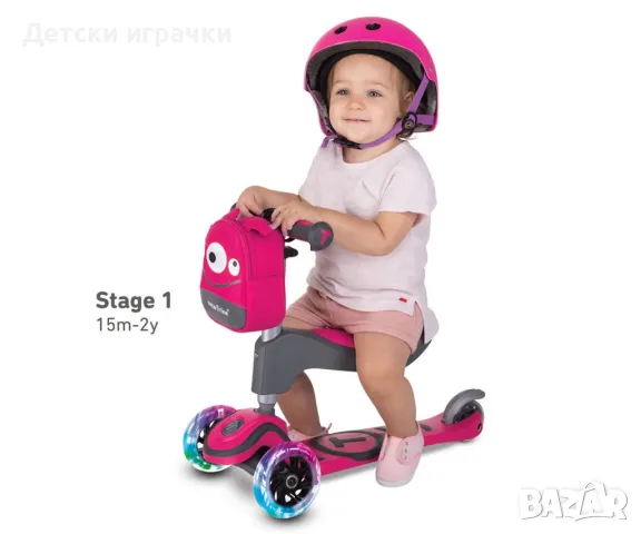 Детски скутер smarTrike Т1, розов, тротинетка за деца, снимка 3 - Скутери и тротинетки - 50182129