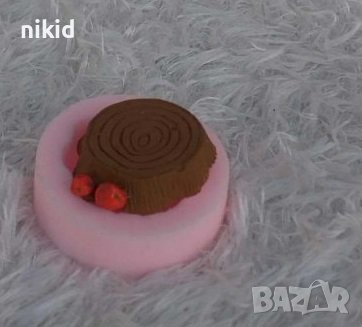 3D пън пънче дънер дърво 2 размера силиконов молд форма фондан шоколад гипс декор, снимка 2 - Форми - 32539258