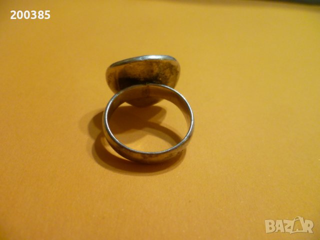 Марков сребърен пръстен с цвете, снимка 4 - Пръстени - 44446781