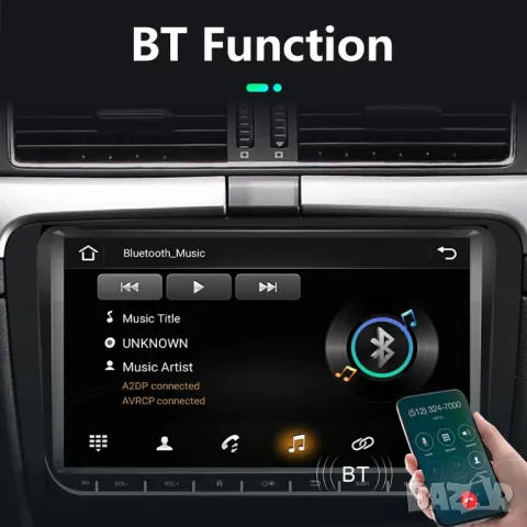 VAG 9" 2-DIN мултимедия с Android 12 за Volkswagen*SEAT*Skoda 8/128GB, снимка 11 - Аксесоари и консумативи - 48395071