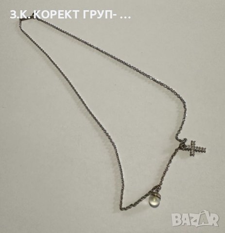 Продавам комплект гривна и синджир Swarovski, снимка 4 - Гривни - 42720053