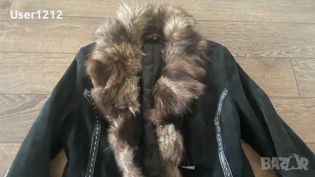 Дамско палто с лисица , снимка 2 - Палта, манта - 48813586