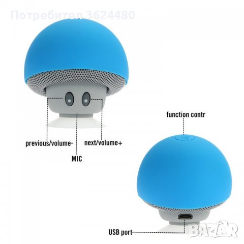 Блутут колонка гъба, снимка 10 - Bluetooth тонколони - 40112255