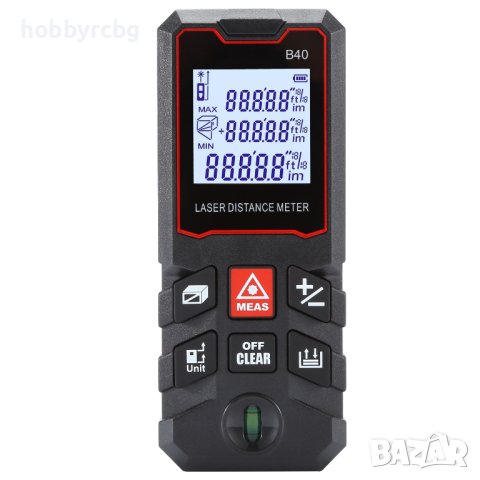 B40, Лазерна ролетка 40м с червен лазер и нивелир, снимка 1