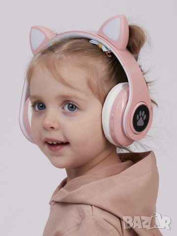 Забавни Bluetooth светещи слушалки с котешки уши, снимка 11 - Слушалки и портативни колонки - 35067697