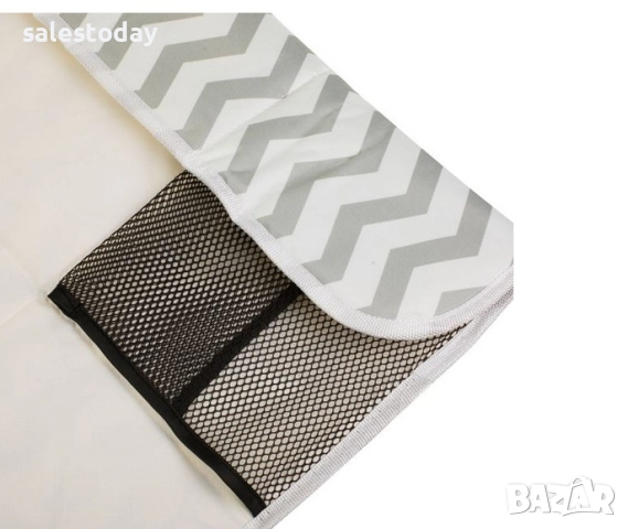 Подложка за повиване в бяло и сиво, 66x44 см, снимка 2 - Други - 52571086