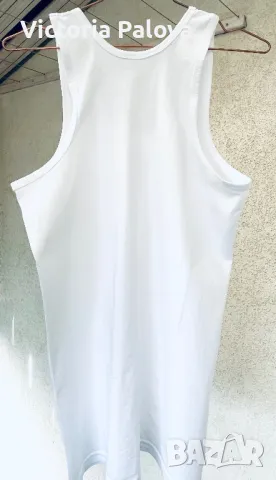 Бял безшевен потник памук, снимка 3 - Потници - 47365937