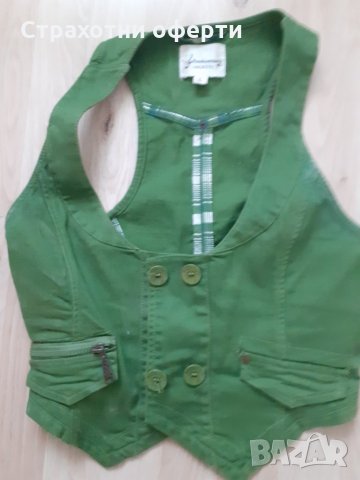 Зелен дънков елек