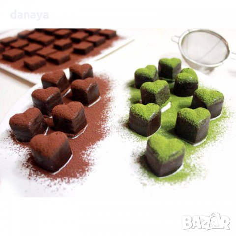 3510 Силиконова форма за бонбони и лед Сърца, снимка 4 - Форми - 39443445