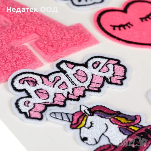 Комплект, Лепяща щампа, Еднорог, Бродерия , 6 бр., снимка 2 - Други - 47403324