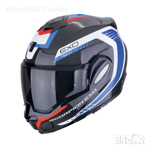 Каска SCORPION EXO-TECH EVO CARBON COSY Black-Blue-Red 