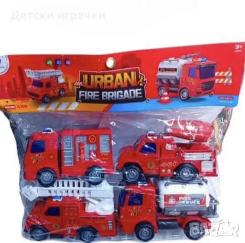 Комплект пожарни коли 4 броя , снимка 1
